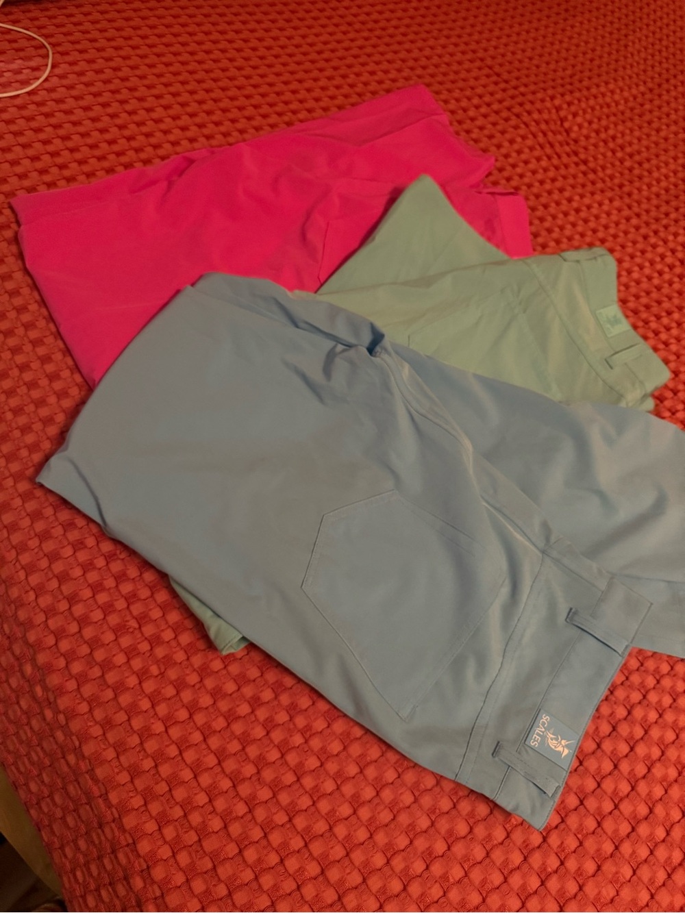 Men's Casual Stretch Pants in Light Blue, Pink & Mint